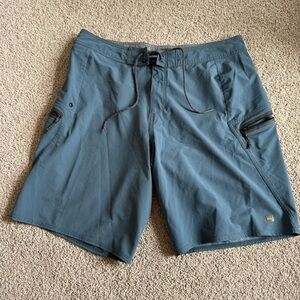 Quiksilver Waterman Collection Men’s Size 34 Blue Boardshorts with Zip Pockets